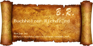 Buchholzer Richárd névjegykártya